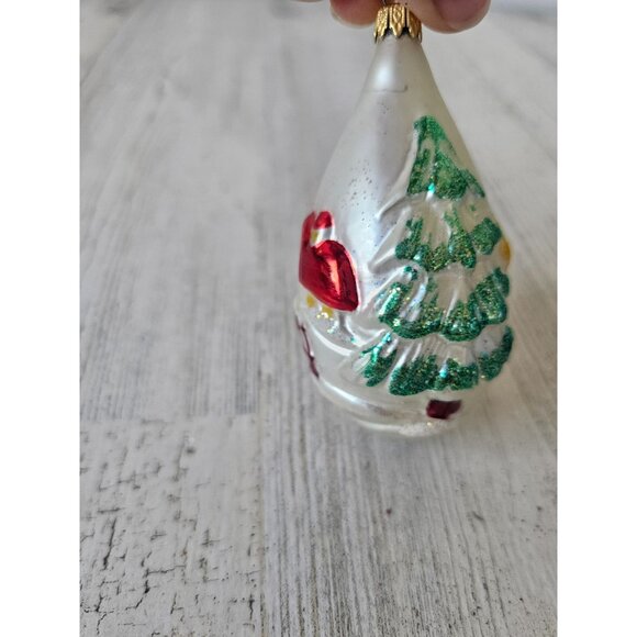 Vintage snowman Columbia Forest house ornament glass tree Xmas - Picture 3 of 9